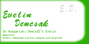 evelin demcsak business card